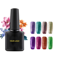 Newest normal environmental protection artist brush soak off nail 6 colors platinum gel polish